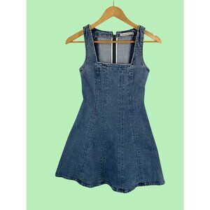 New A&F Womens Denim Sleeveless Dress XXS
